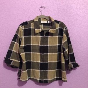 Plaid Green and Black Jacket